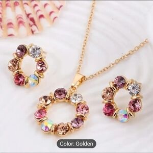 Colorful Necklace & Earrings set
